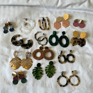 Statement Earrings - 15 pairs